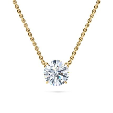 Round Solitaire Diamond Necklace
